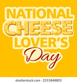 National Cheese Lover's Day lettering