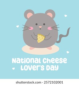 National Cheese Lovers Day vector design for celebration. Suitable for background, template, social media, poster, flyer design, flat illustration, banner,  etc 