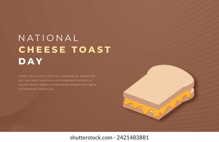 National Cheese Toast Day Paper cut style Vector Design Illustration for Background, Poster, Banner, Advertising, Greeting Card