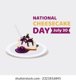 National Cheesecake Day Concept Design Vector Illustration