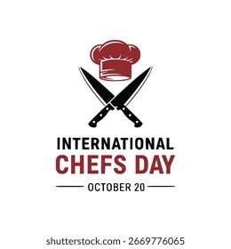 National chef day vector logo design illustration