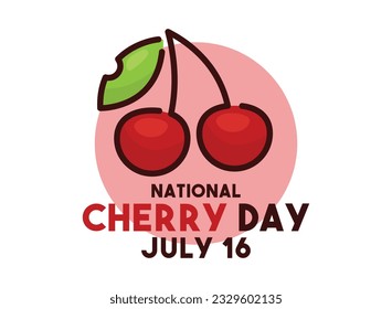 National Cherry Day. July 16. Eps 10.