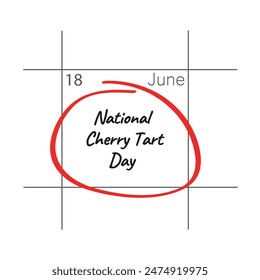 National Cherry Tart Day, June 18.