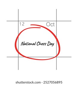 National Chess Day, October 12 - calendar date.