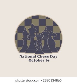 National Chess Day October 14, vector design

