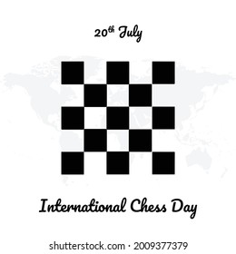 National Chess Day. Vector EPS10 illustration. July 20. International Chess Day Banner