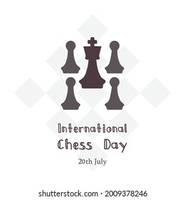 
National Chess Day. Vector EPS10 illustration. July 20. International Chess Day Banner
