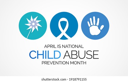 National Child Abuse Prevention Month is an annual observance to raising awareness and preventing child abuse. Vector illustration