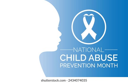 National Child Abuse Prevention Month Observed every year of April, Vector banner, flyer, poster and social medial template design.