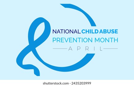 National Child Abuse Prevention Month Observed every year of April, Vector banner, flyer, poster and social medial template design.