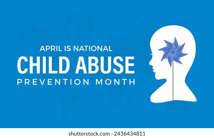 National Child Abuse Prevention Month Observed jedes Jahr im April, Vector Banner, Flyer, Poster und Social Media Template Design.