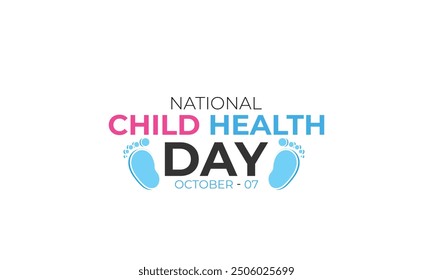 National Child Health Day. background, banner, card, poster, template. Vector illustration.