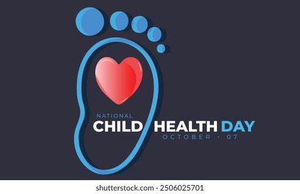 National Child Health Day. background, banner, card, poster, template. Vector illustration.