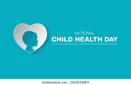 National Child Health Day October 02 Background vector Illustration