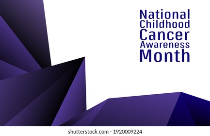 National Childhood Cancer Awareness Month. Suitable for greeting card poster and banner