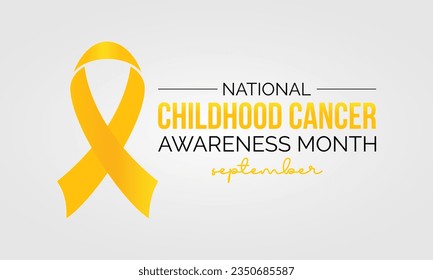 National Childhood Cancer Awareness Month vector banner template. Child cancer concept of support, cure, health prevention vector illustration idea.