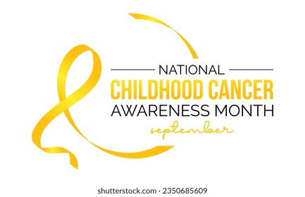 National Childhood Cancer Awareness Month vector banner template. Child cancer concept of support, cure, health prevention vector illustration idea.