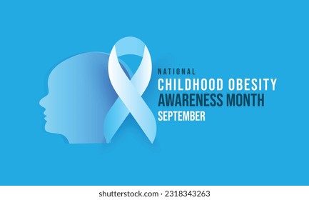 National Childhood Obesity Awareness Month. background, banner, card, poster, template. Vector illustration.