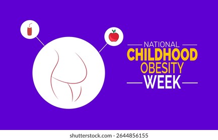 National Childhood Obesity Week  background illustration. Holiday concept. Utilize for background, banner, placard, card, and poster design template with  professional  illustraion design 




