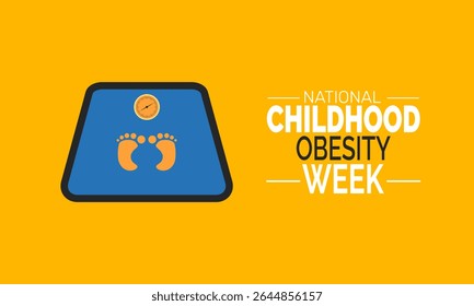 Ilustração de fundo da Semana Nacional da Obesidade Infantil. Conceito de férias. Utilize para plano de fundo, banner, cartaz, cartão e modelo de design de pôster com design de ilusão profissional 




