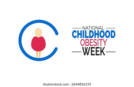 Ilustração de fundo da Semana Nacional da Obesidade Infantil. Conceito de férias. Utilize para plano de fundo, banner, cartaz, cartão e modelo de design de pôster com design de ilusão profissional 




