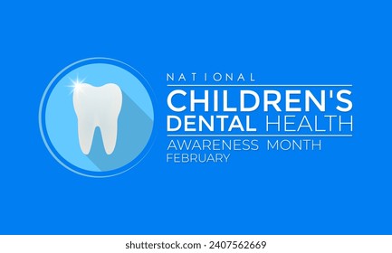 National Children s Dental Health Month . That ,s day awareness Protecting teeth and promoting good health, prevention of dental caries in children. V