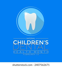 Mes nacional de salud dental para niños. Eso es conciencia del día Protegiendo los dientes y promoviendo la buena salud, la prevención de las caries dentales en los niños. V