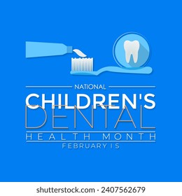 National Children s Dental Health Month . That ,s day awareness Protecting teeth and promoting good health, prevention of dental caries in children. V