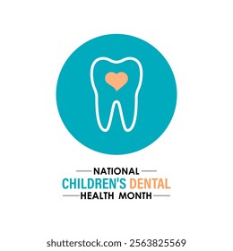 National Children s Dental Health Month vector Banner poster, flyer and background design template. Health banner and social medial template design. Vector illustration. Eps 10.