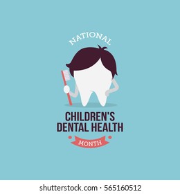 National Children's Dental Health Month Vector Design.