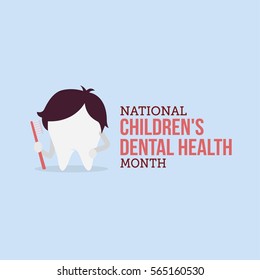 National Children's Dental Health Month Vector Design.