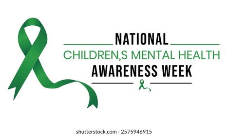 National Children's Mental health awareness day observed every year in May. Template for background, banner, card, poster with text inscription