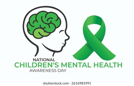 National Children's Mental Health Awareness Day. background, banner, card, poster, template. Vector illustration.