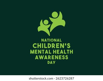 National Children's Mental Health Awareness Day. May. Flat design vector. Eps 10.