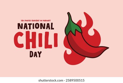 National Chili Day. Every fourth Thursday of February. Eps 10.