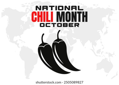 National Chili Month Background Vector Spicy Food Celebration and Chili Pepper Design