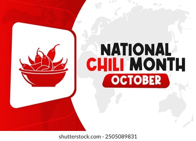 National Chili Month Background Vector Spicy Food Celebration and Chili Pepper Design