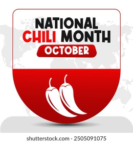 National Chili Month Vector Spicy Food Celebration and Chili Pepper Design