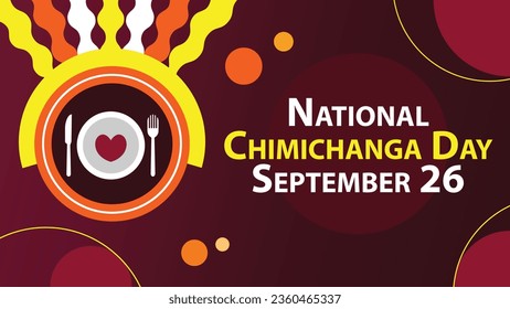 National Chimichanga Day vector banner design. Happy National Chimichanga Day modern minimal graphic poster illustration. svg