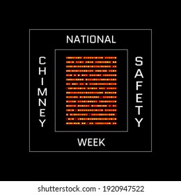 National Chimney Safety Week . Suitable for greeting card poster and banner