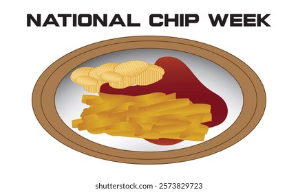 National chip week banner. Vector illustration.