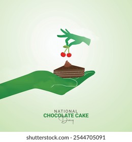 National Chocolate Cake Day. Chocolate Cake Day creative ads design Jan 27. social media poster