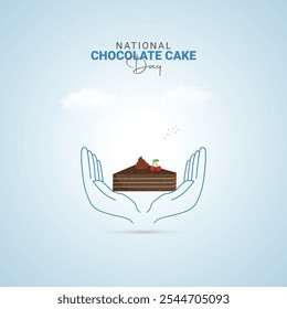 National Chocolate Cake Day. Chocolate Cake Day creative ads design Jan 27. social media poster