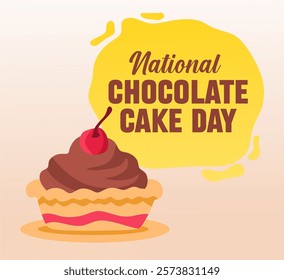 national chocolate cake day with delicious chocolate cake