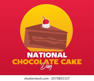 national chocolate cake day with delicious chocolate cake