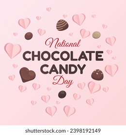 National Chocolate Candy Day design template good for celebration usage. candy vector image. candy vector design. vector eps 10.