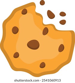 National chocolate chip cookie day. Delicious sweet cookies. Chocolate chip cookie vector illustration. Sweets and sweet products