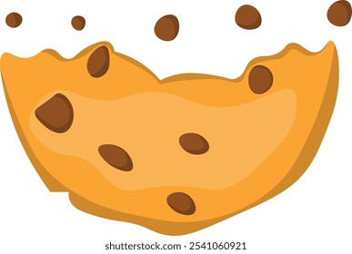 National chocolate chip cookie day. Delicious sweet cookies. Chocolate chip cookie vector illustration. Sweets and sweet products