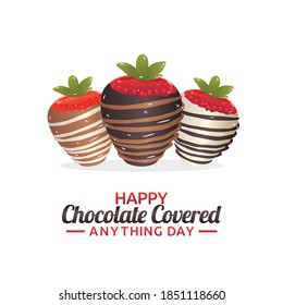 National Chocolate Covered Anything Day Vector Illustration. Suitable for greeting card poster and banner.