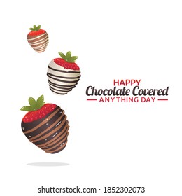 National Chocolate Covered Anything Day Vector Illustration. Suitable for greeting card poster and banner.